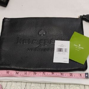 Kate Spade Black Larchmont Ave Textured Pouch